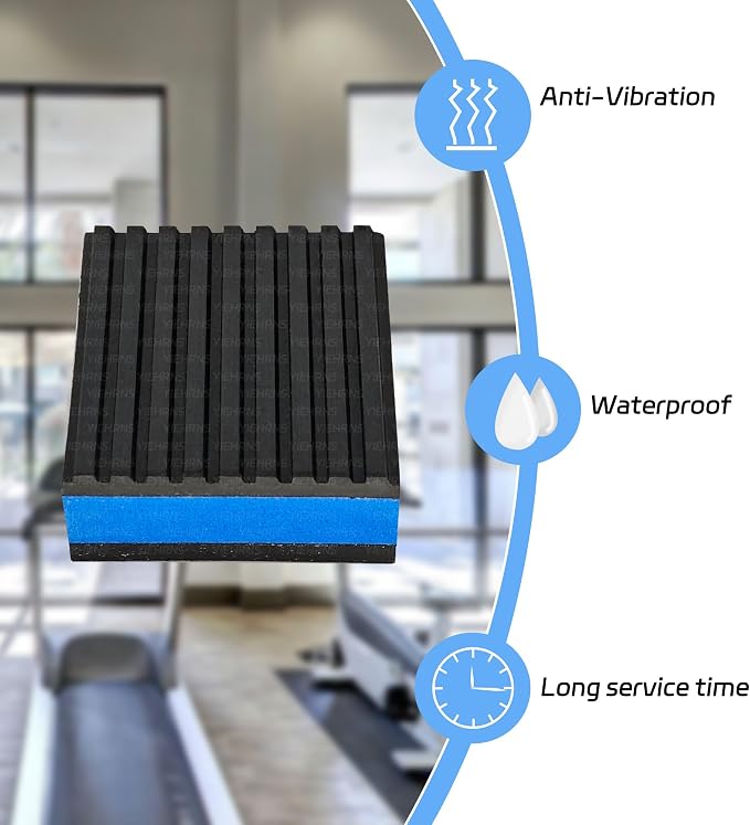 2" X 2" X 7/8" Anti Vibration Pads Sound Isolation Rubber Ribbed - Image 7