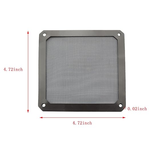 ZYAMY 4pcs 120mm PC Fan Dust Filter Magnetic Frame Computer Fan Grills Dust - Image 2