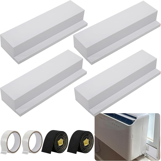 moonoom 4 Pack Air Conditioner Foam Block, Window AC Side Foam Block Kit by moonoom