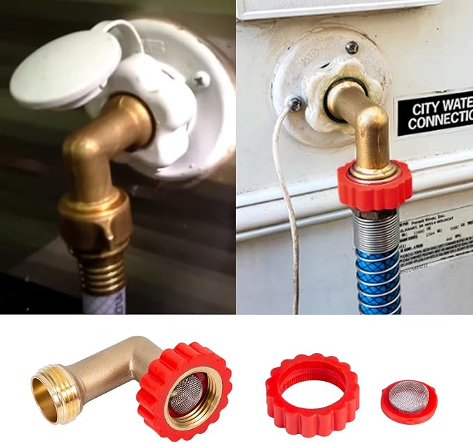 Lead-Free Brass 90 Degree Hose Saver, 90°Hose Elbow Fitting Quick Swivel - Image 3