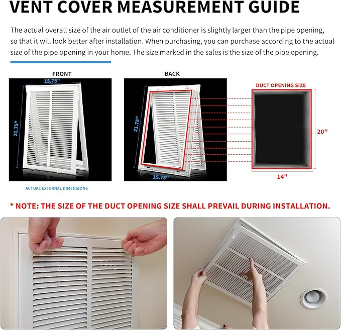 14x20 Return Air Grille Return Vent Cover - Image 6