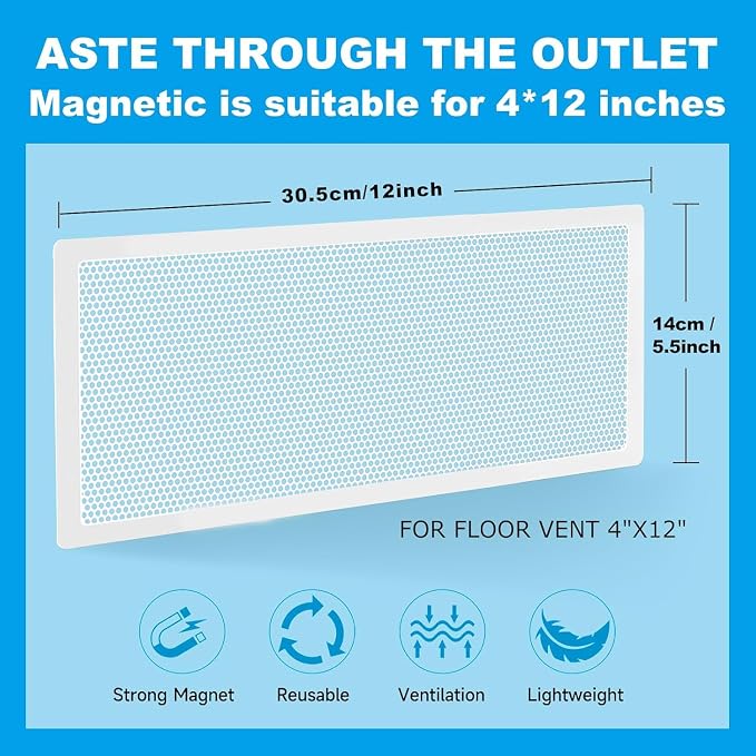 4 PCS White Magnetic Vent Covers - Image 2