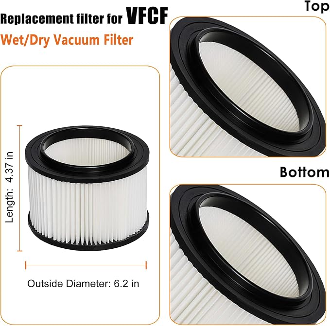Universal VFCF Replacement Washable Filter fits Vacmaster 4 Gallon VFB511B 0201 - Image 2