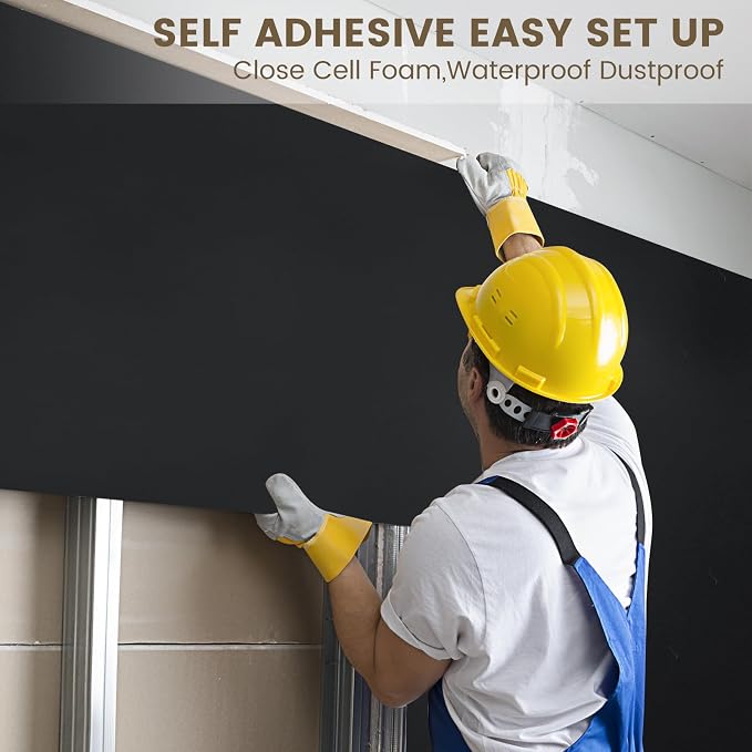 Kaqiluo Self-Adhesive Sound Insulation Acoustic Foam, 107sqft x 0.2in - Image 5