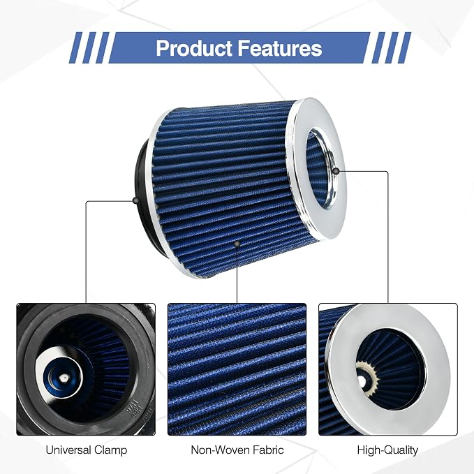 Universal Clamp On Air Intake Filter fits 3 In /3.5 In /4 In Three Different - Image 5