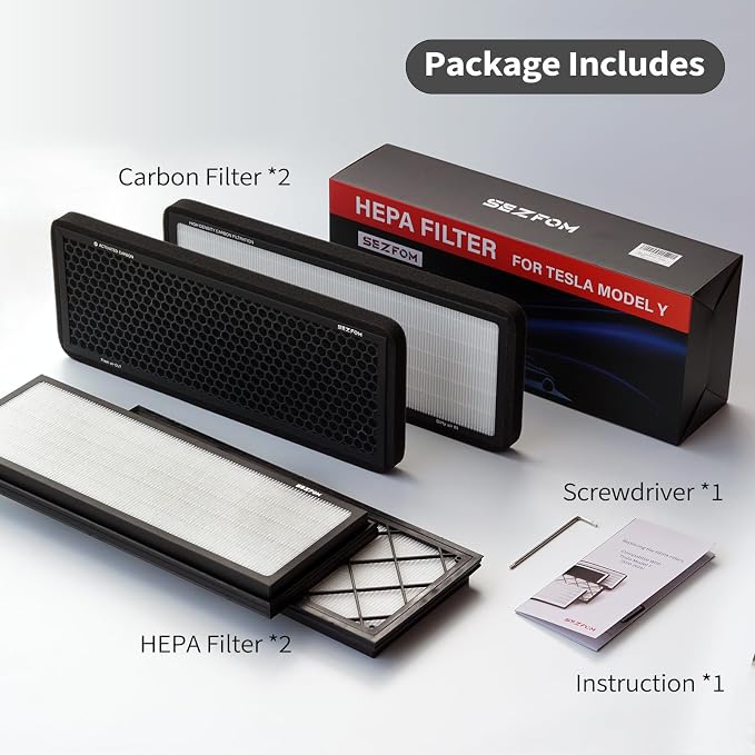 Front Trunk Hepa Filters Kit for Tesla Model Y - Image 3