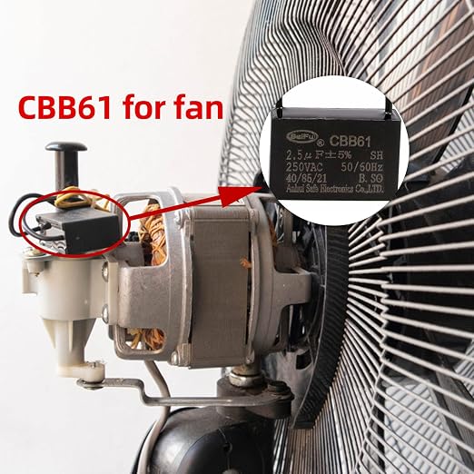 CBB61 Capacitor 2.5uf 250V AC Ceiling Fan 2 Wire 50/60Hz - Image 4