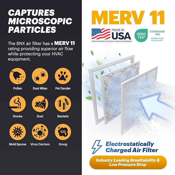 BNX TruFilter 20x22x1 Air Filter MERV 11 - Image 3