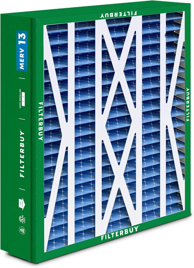 Filterbuy 21x27x5 Air Filter MERV 13 Optimal Smoke & Allergy Defense, Pleated - Image 9
