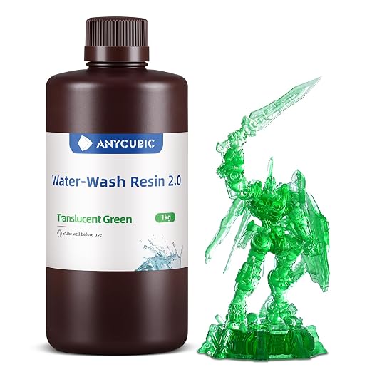 ANYCUBIC Water Washable 3D Printer Resin 2.0, 405nm High Precision 3D Resin by ANYCUBIC