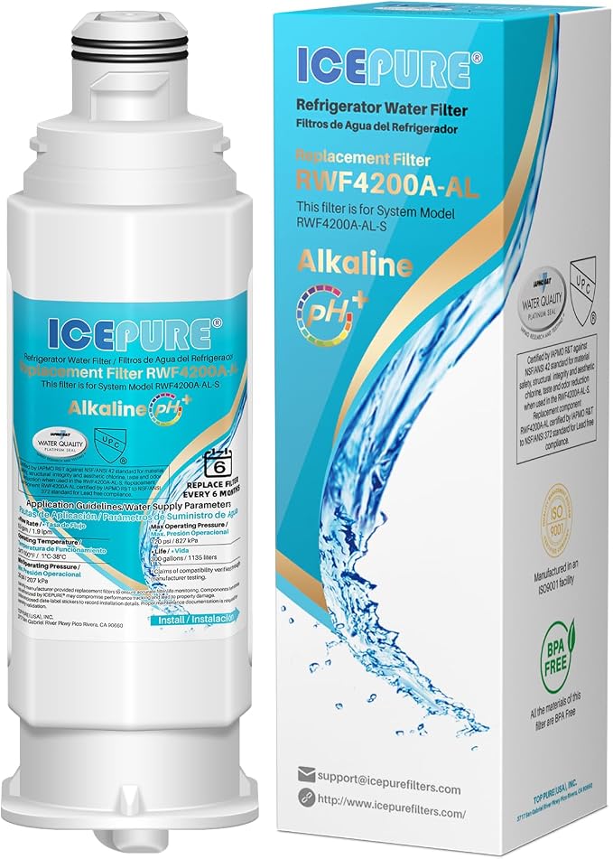 ICEPURE Alkaline DA97-17376B Refrigerator Water Filter Replacement by ICEPURE