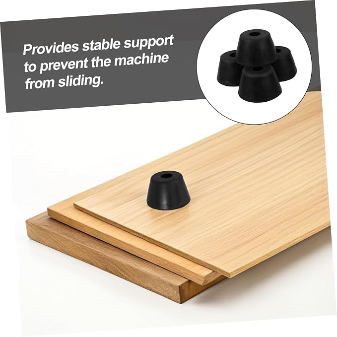 4 Pcs Rubber Vibration Pads for Machines Noise Reduction Slip Feet for Home - Image 3