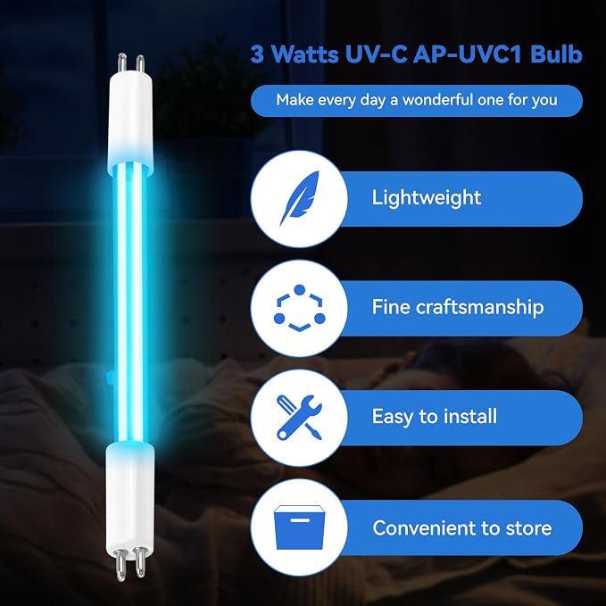 3 Watts UV-C AP-UVC1 Bulb Compatible - Image 4