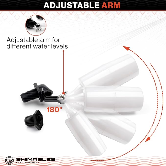 Swimables 3/8" and 1/2" Pool Auto Fill Float Valve Replacement | Includes - Image 4