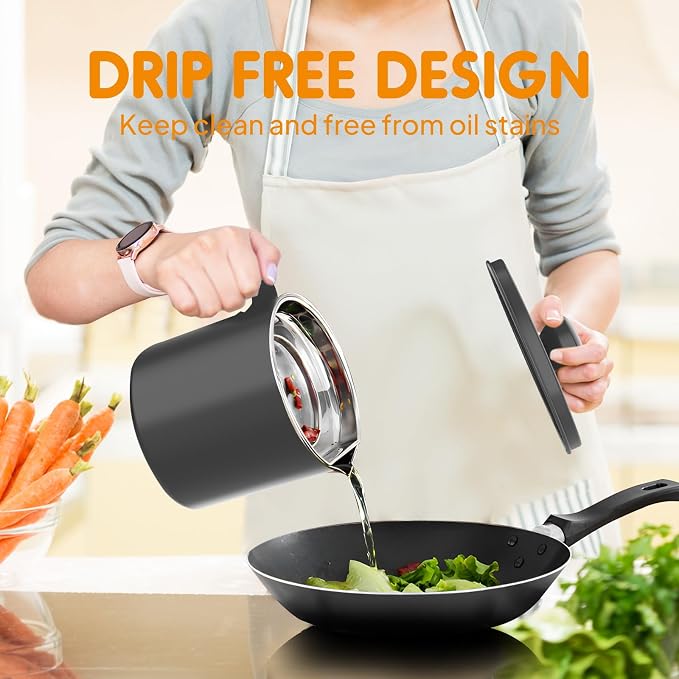 Chihee Grease Container Stainless Steel Bacon Grease Saver - Image 5