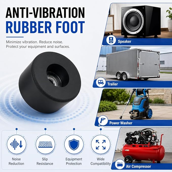 4 Pcs 192310GS Air Compressor Rubber Feet Anti Vibration Foot Pads | Compatible - Image 6