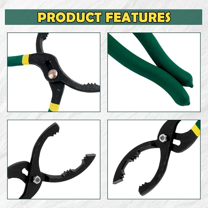 12" Adjustable Oil Filter Pliers, Car Oils Filters Removal Tool - Image 3