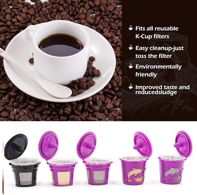 Disposable Paper Coffee Filters, Keurig K Cup Paper Filters - Image 7