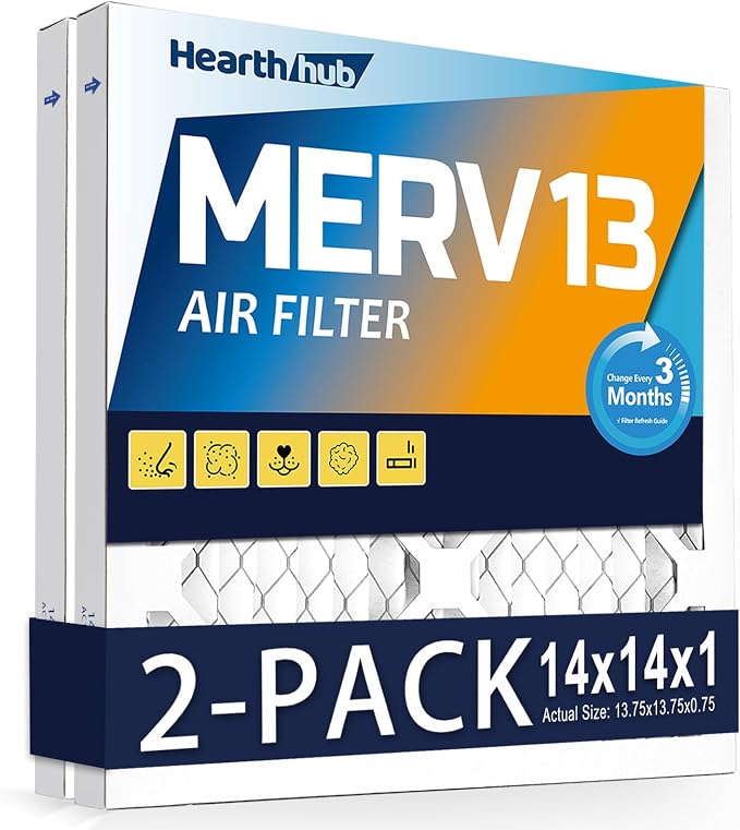 14×14×1 MERV 13 Furnace Air Filters by Hearthhub