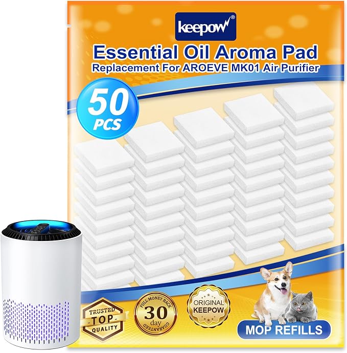 KEEPOW 50 Pack Aroma Pads Replacement Fit by KEEPOW