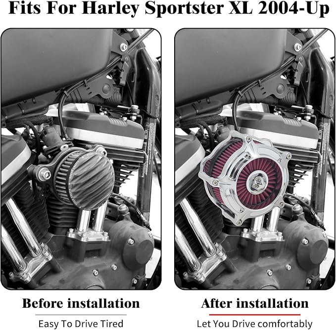 HDBUBALUS Motorcycle CNC Spike Air Cleaner Air Filter Intake System Filter - Image 3