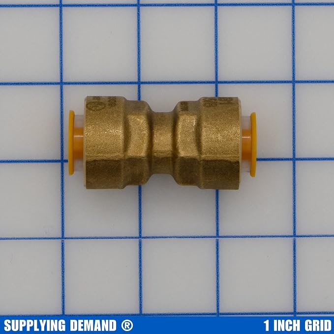 Supplying Demand SB1 5/8 Inch Quick Connect HVAC Brass Coupler Fitting - Image 2