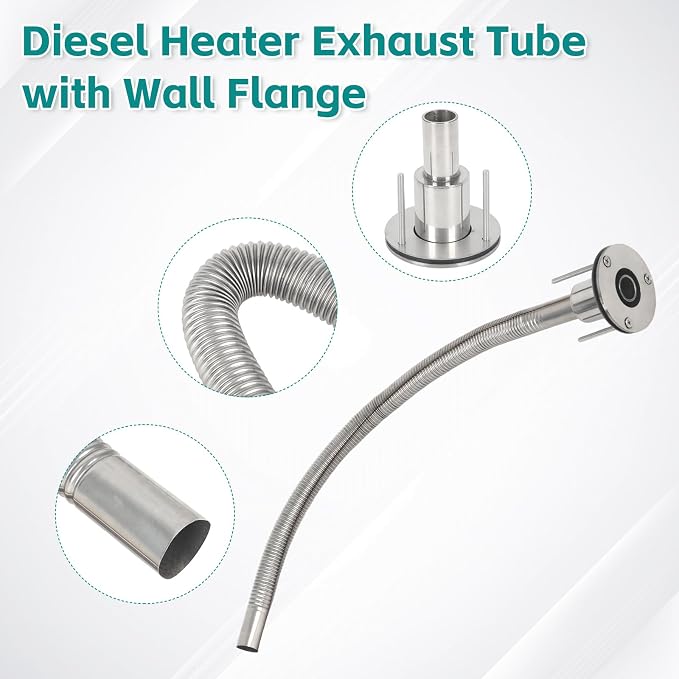 24mm Stainless Steel Exhaust Pipe Air Intake Filter and Pipe Double Wall - Image 4