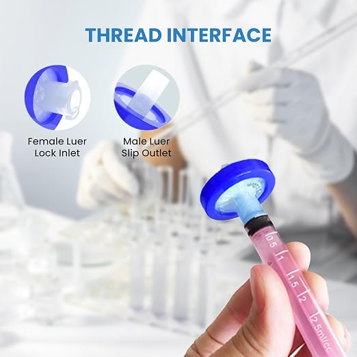 Cellulose Acetate Membrane Syringe Filter 25mm Diameter 0.45um Pore Size - Image 4