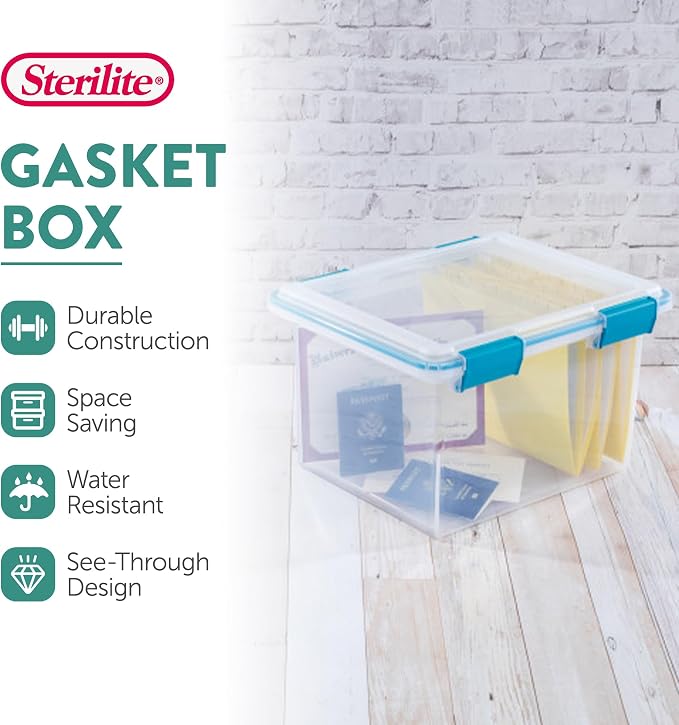 Sterilite 16-Pack Gasket Box, Weather-Resistant Storage Bins - Image 2