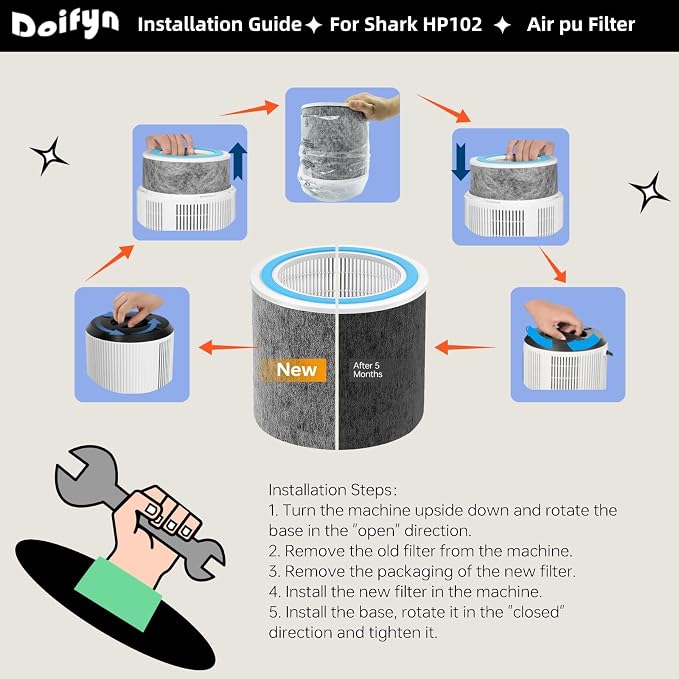 2 Pack HP102 Replacement Filter, Compatible - Image 6