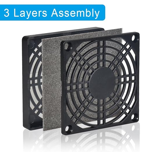 ELUTENG 80mm Fan Filter 2 Pack Ventilation Grill Cover IP40 Dustproof Cool - Image 6