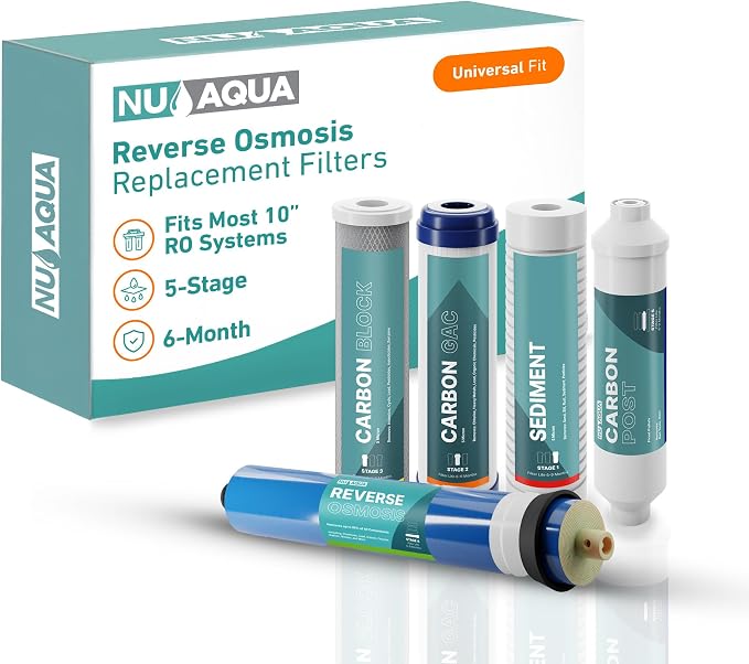 NU Aqua Reverse Osmosis Water Filter System Replacement Set by NUAqua