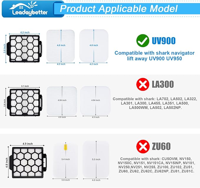 Leadaybetter UV900 UV950 Brush Filter Replacement Parts - Image 4