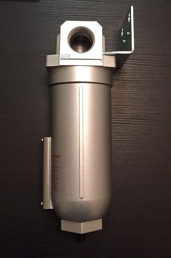1" Inline Air Compressor In Line Water Moisture Filter Trap Separator Auto Drain - Image 2