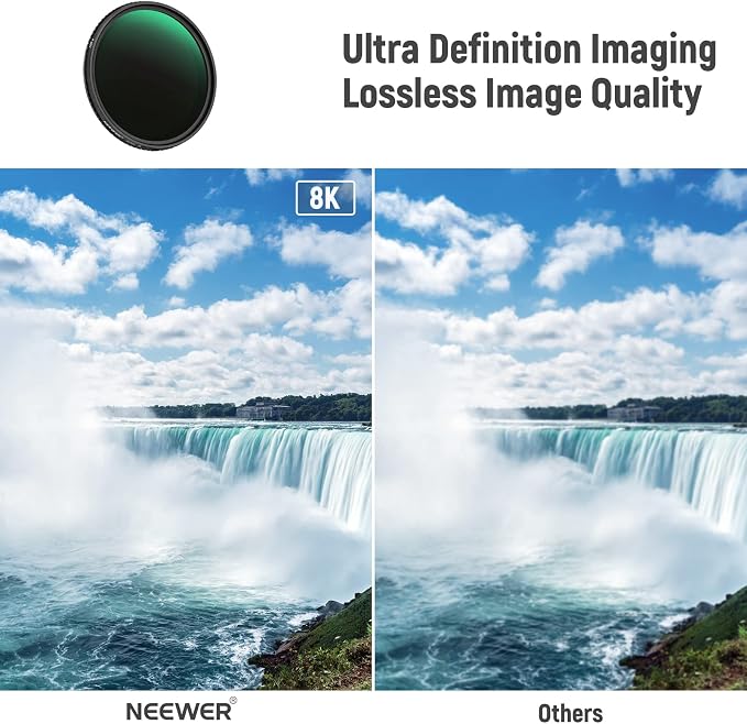 NEEWER 49mm HD Variable ND Filter ND2-ND32 No X Cross/Optical Glass/30 Layer - Image 4