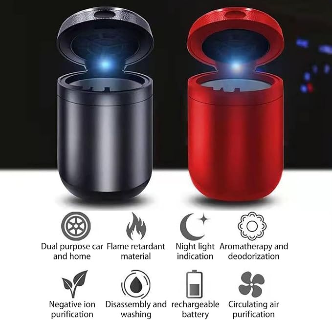 Car Ashtray Built-in Aromatherapy Tablets to Purify The Air Removable Inner - Image 7