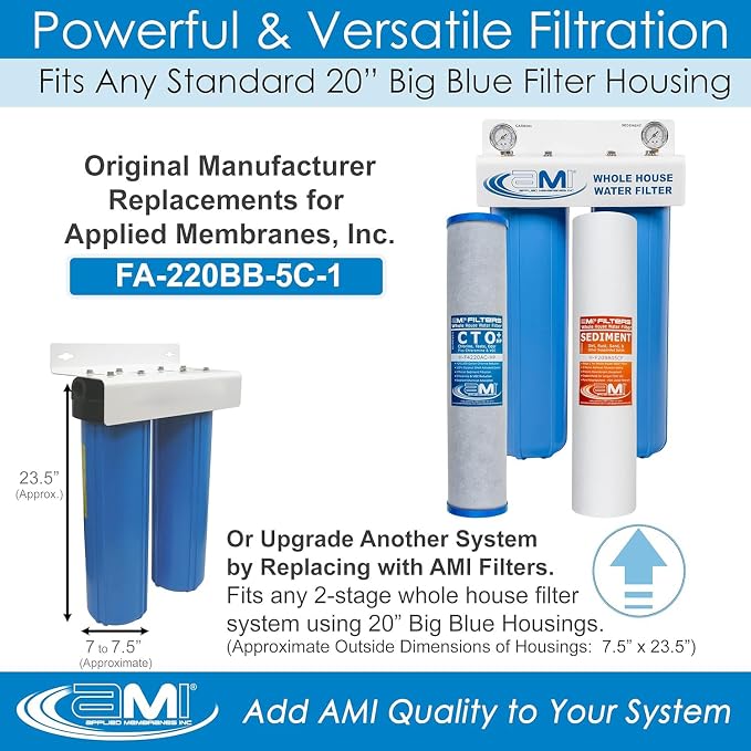 APPLIED MEMBRANES INC. Whole House Water Filter Replacement Filter Cartridge - Image 2