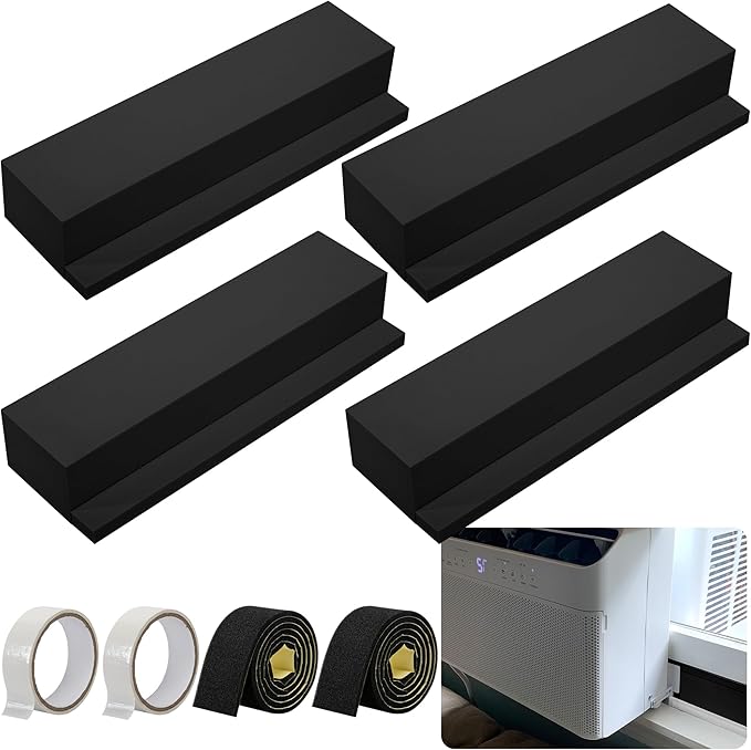 moonoom 4 Pack Air Conditioner Foam Block, Window AC Side Foam Block Kit by moonoom