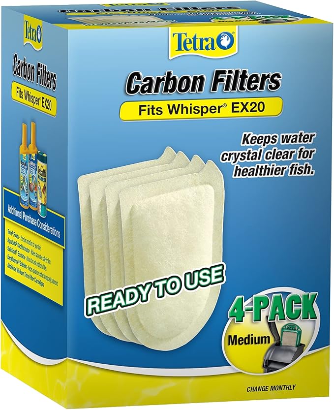 Tetra Whisper EX Carbon Medium Round Filter Cartridges, Fits Tetra Whisper EX by Tetra