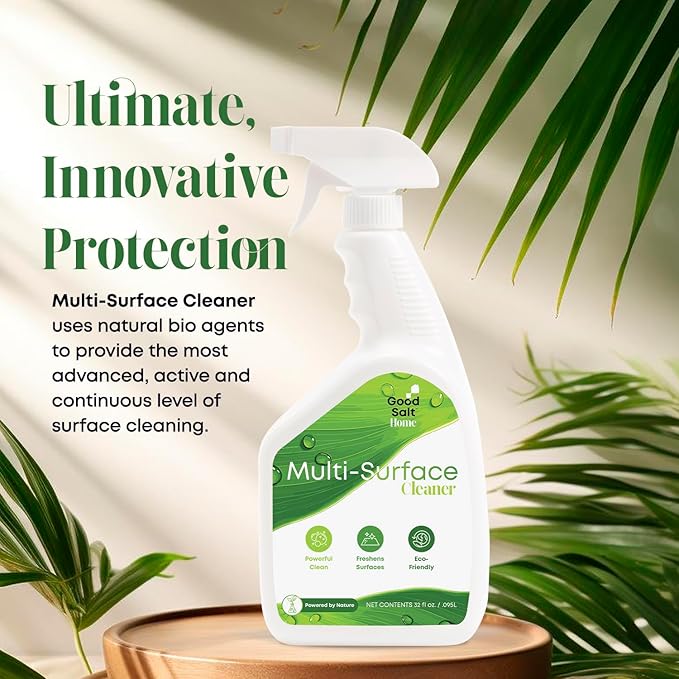 Good Salt Home Multi-Surface Cleaner Spray, Probiotic All Purpose Cleaner, Made in the USA, 32 Ounce Bottle