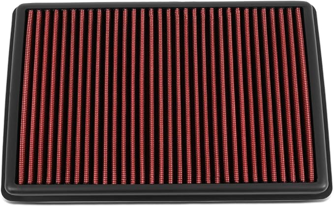 DNA Motoring AFPN-207-RD Washable Drop In Panel Air Filter Enhance Engine by DNAMOTORING