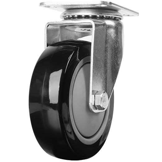 Finnhomy 4” Inch Swivel Casters Wheels Set of 4 Plate Casters Heavy Duty - Image 6