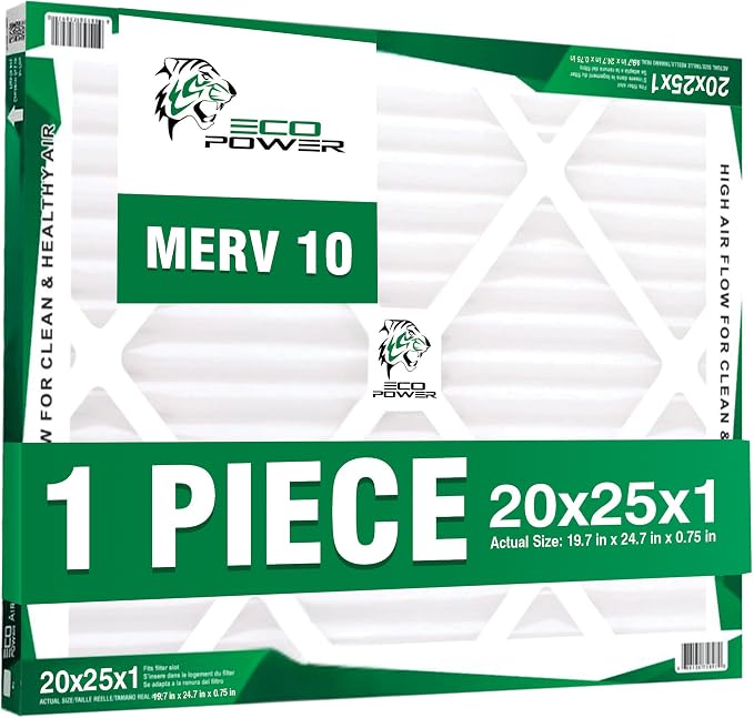 20x25x1, Pleated HVAC AC Furnace Air Filters Replacement, Comparable to MPR by Unknown