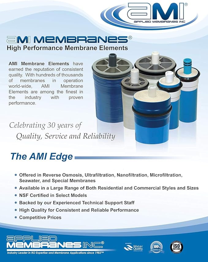 4x40 Extra-Low Energy Reverse Osmosis Membrane Element | 2860 GPD at 100 psi | - Image 5