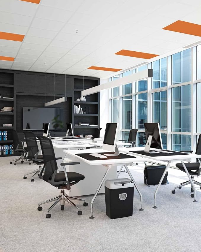 3 Pack Fluorescent Light Cover for Ceiling Lights, Pure Orange Decorative - Image 3