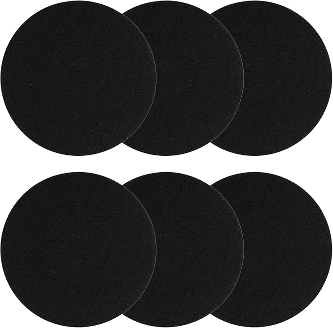 6 Pack Charcoal Filters for Compost Bucket, 7.25 inch Round Activated Carbon by Unknown