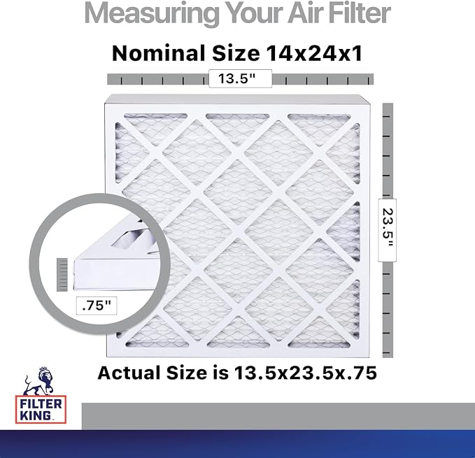 Filter King 14x24x1 Air Filter | 4-PACK | Carbon MERV 8 HVAC Pleated A/C - Image 2