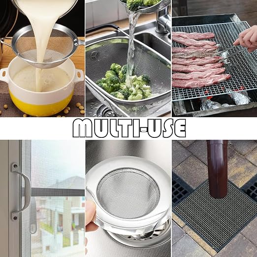 Stainless Steel Wire Mesh Screen 4Pcs Anti-Rusted Air Vent Mesh 8.4"X12" - Image 3