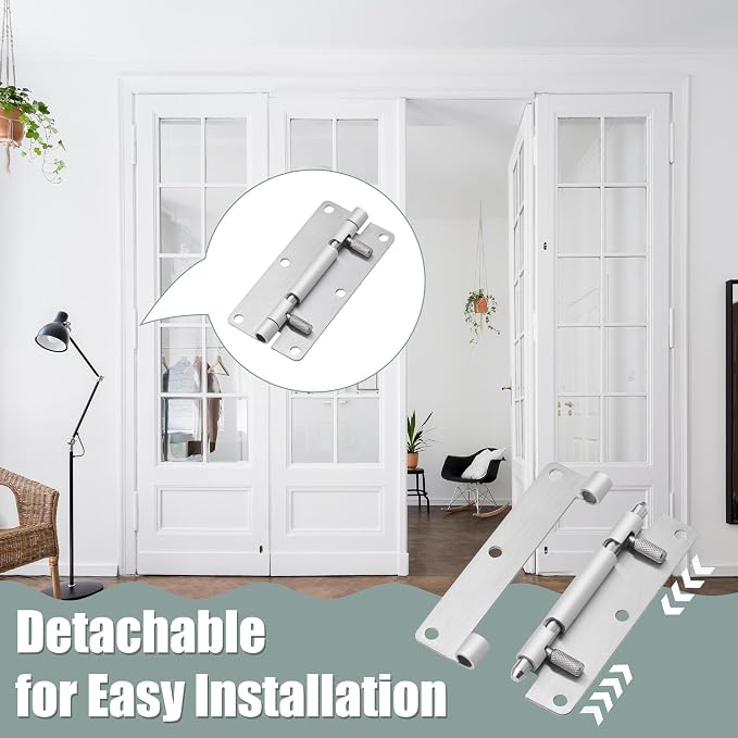 4 Inch Quick Release Hinge, Stainless Steel 304, Detachable, Spring Release - Image 2