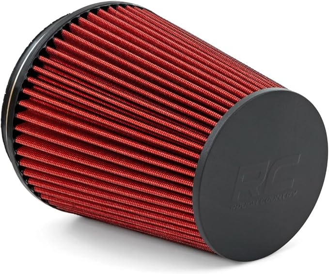Rough Country Cold Air Intake Replacement Filter, Premium Washable Clamp-On Air by RoughCountry